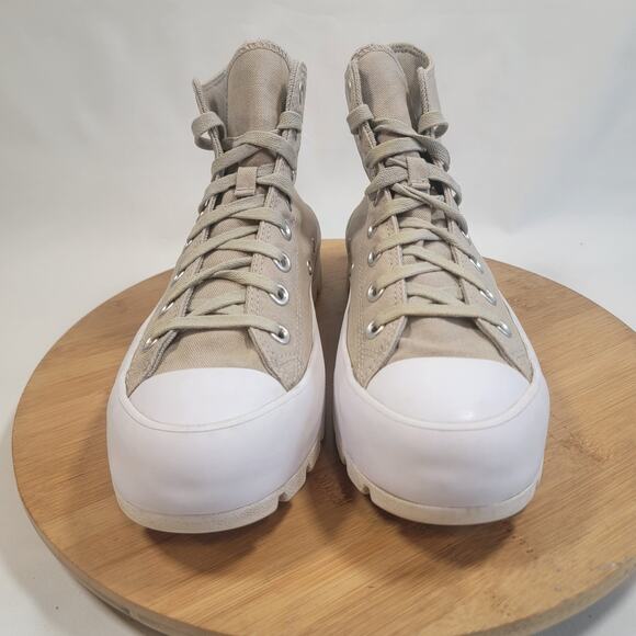 Converse All Star Chuck Taylor High Skateboarding Platform Women 9.5 Tan - Picture 2 of 14